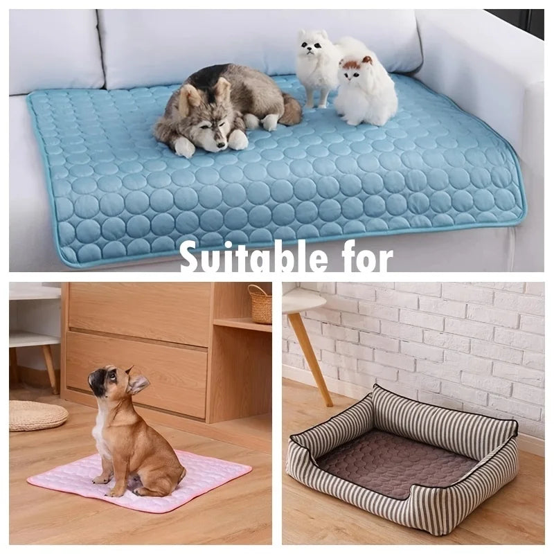 Dog Cooling Mat – Extra Large Summer Pet Bed for Dogs & Cats