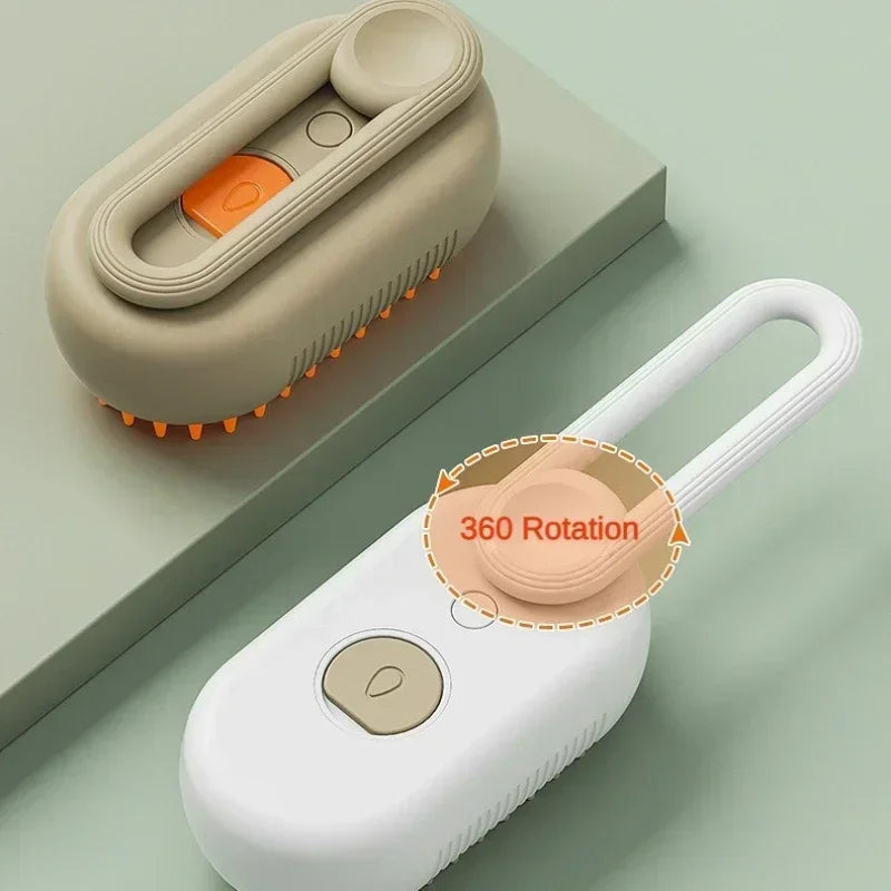 3-in-1 Steam Pet Brush – Massage, Grooming and Hair Removal for Cats & Dogs