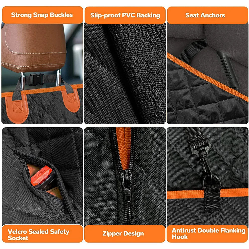 Universal Waterproof Dog Car Seat Cover with Mesh Window