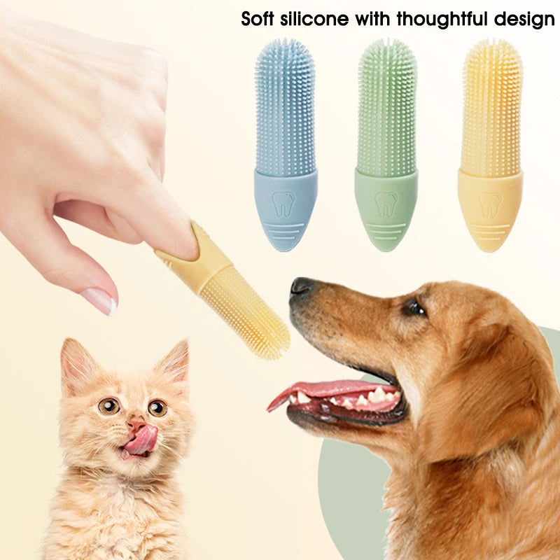 Super Soft 360° Pet Finger Toothbrush – Dog & Cat Dental Care