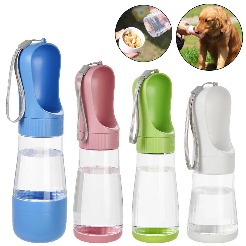 Portable 2-in-1 Dog Water Bottle & Food Dispenser