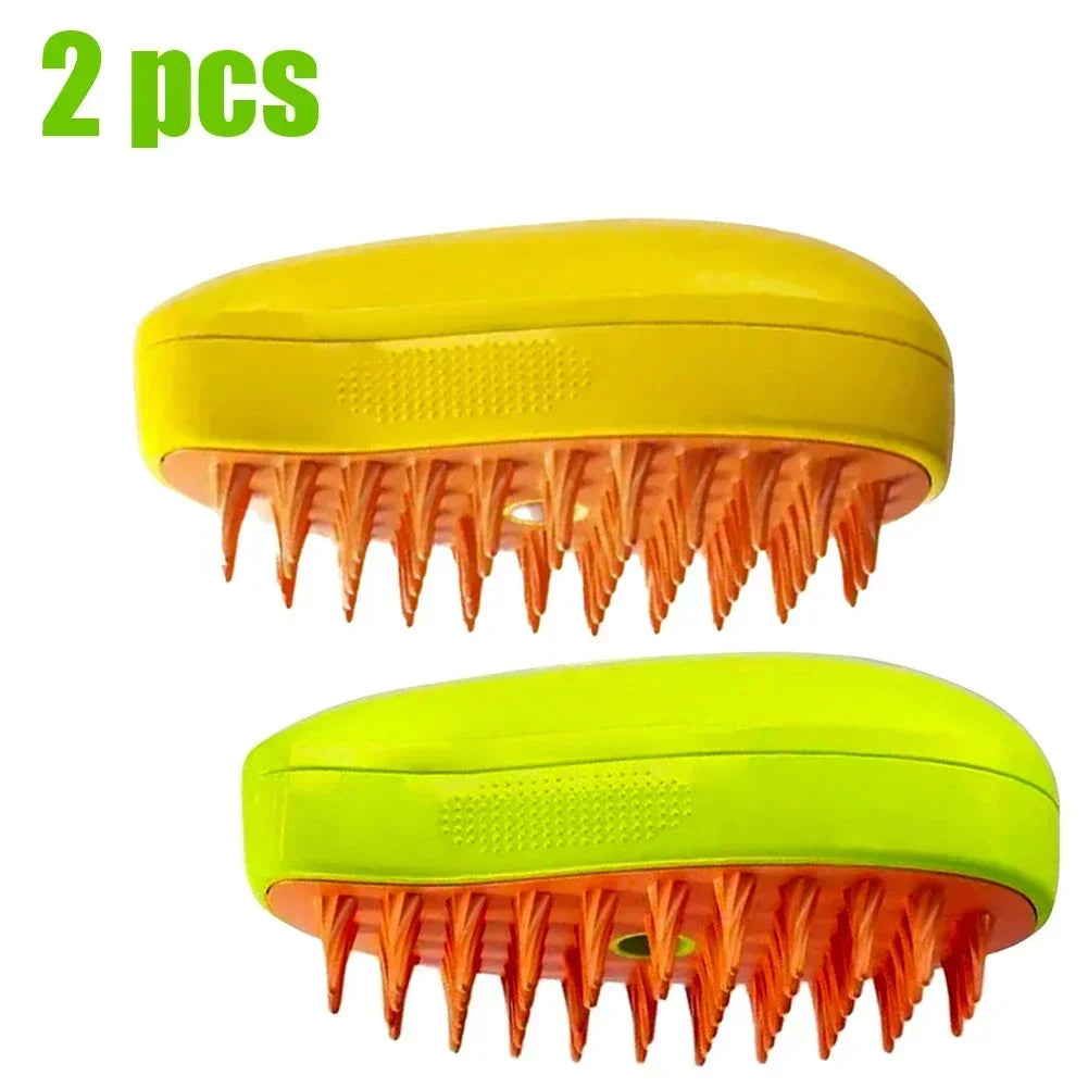 3-in-1 Steam Pet Brush – Massage, Grooming and Hair Removal for Cats & Dogs