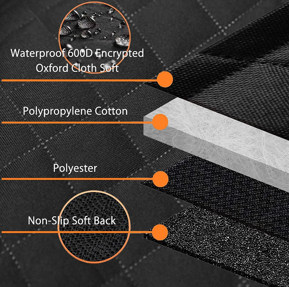 Universal Waterproof Dog Car Seat Cover with Mesh Window