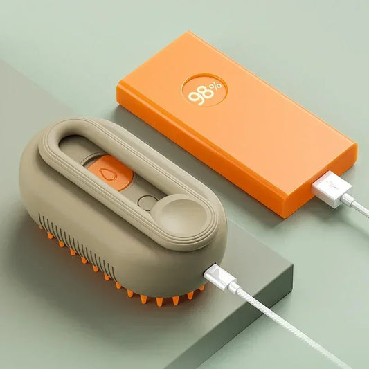3-in-1 Steam Pet Brush – Massage, Grooming and Hair Removal for Cats & Dogs
