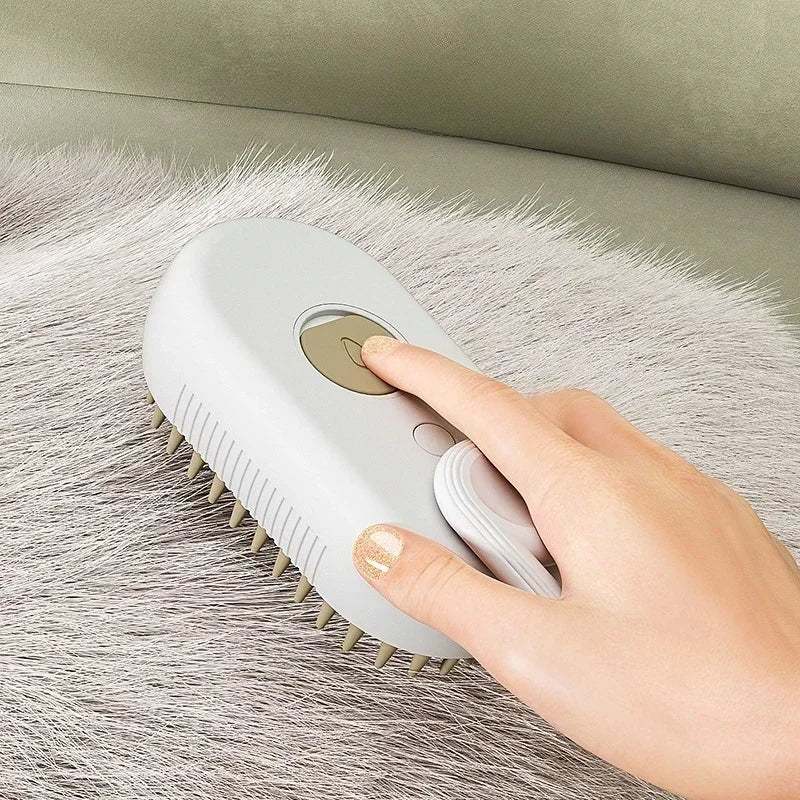 3-in-1 Steam Pet Brush – Massage, Grooming and Hair Removal for Cats & Dogs