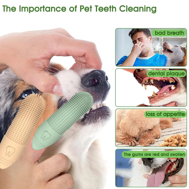 Super Soft 360° Pet Finger Toothbrush – Dog & Cat Dental Care