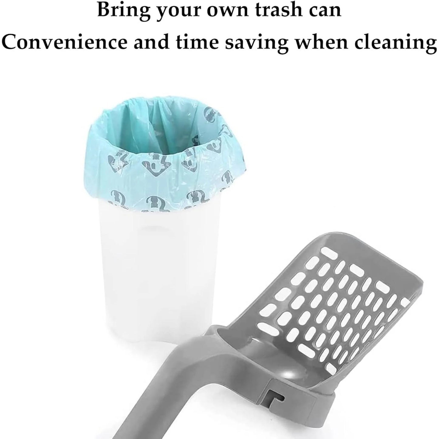 Cat Litter Scoop Shovel with Refill Bag Holder