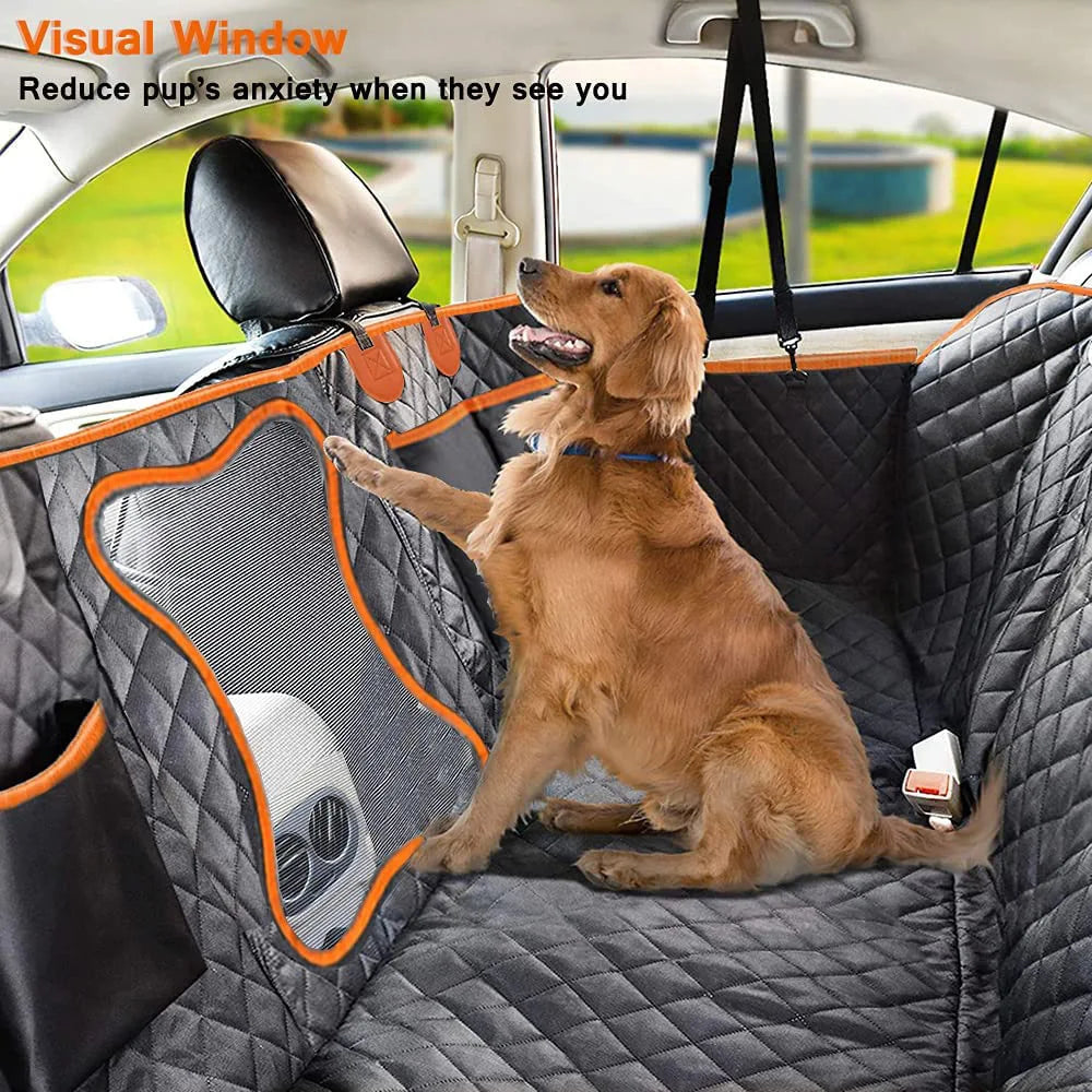 Universal Waterproof Dog Car Seat Cover with Mesh Window