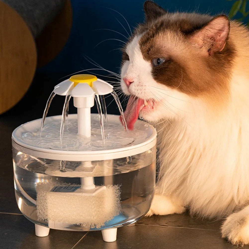 1200ml Electric Automatic Cat Water Fountain – USB Filtered & Ultra-Quiet